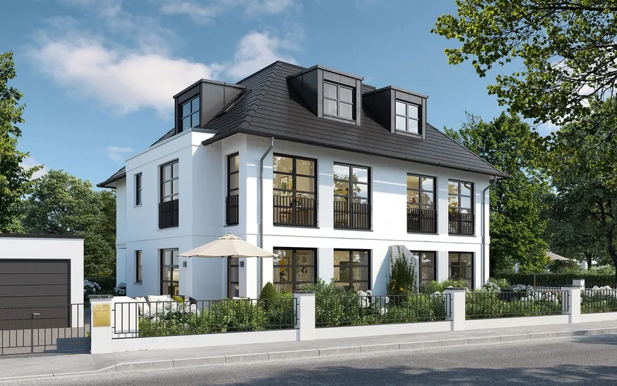 Doppelhaus mit Garten
